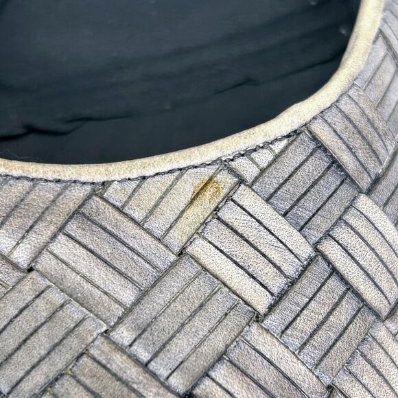 Cole Haan Woven Braided Gray Leather Ballet Flats Classic Slip On Shoes Womens 7 - Picture 13 of 13